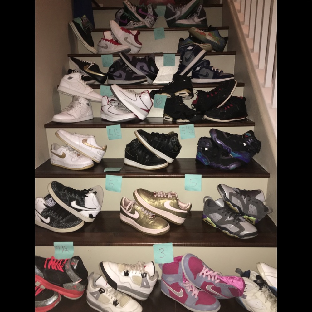 AIR JORDANS ALL SIZES, pictured here 3Y -8.5